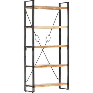 Comparateur de prix : vidaXL Bibliothèque 5 niveaux 90x30x180 cm Bois solide de d'acacia