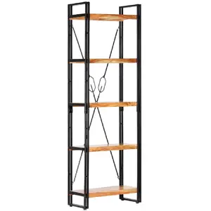 Comparateur de prix : vidaXL Bibliothèque à 5 niveaux 60x30x180 cm Bois d'acacia solide