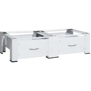 Comparateur de prix : vidaXL Socle double pour lave-linge et sèche-linge avec tiroirs Blanc