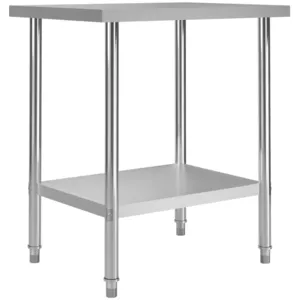 vidaXL Table de travail de cuisine 80x60x85 cm Acier inoxydable pas cher