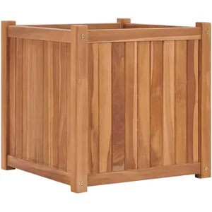 vidaXL Lit surélevé 50x50x50 cm Bois de teck solide