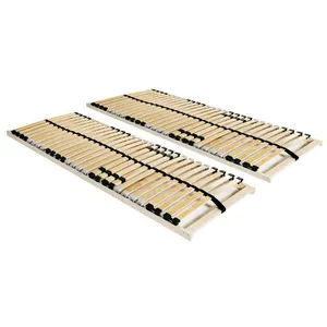 Comparateur de prix : vidaXL Sommiers à lattes 2 pcs avec 28 lattes 7 zones 90x200 cm