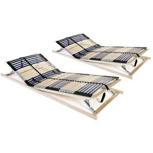 Comparateur de prix : vidaXL Sommiers à lattes 2 pcs avec 42 lattes 7 zones 70x200 cm