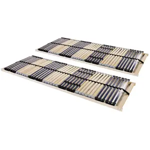 Comparateur de prix : vidaXL Sommiers à lattes 2 pcs avec 42 lattes 7 zones 70x200 cm