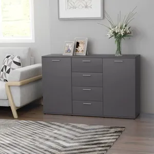 vidaXL Buffet Gris 120x35,5x75 cm Aggloméré pas cher