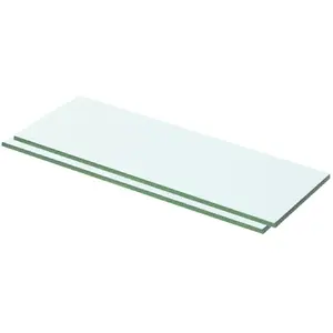 vidaXL Panneaux d'étagère 2 pcs Verre Transparent 50 x 12 cm