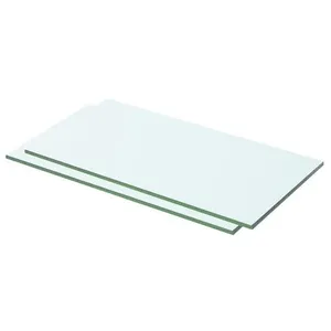 vidaXL Panneaux d'étagère 2 pcs Verre Transparent 50 x 20 cm pas cher