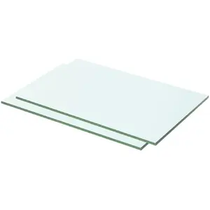 vidaXL Panneaux d'étagère 2 pcs verre transparent 50x25 cm pas cher