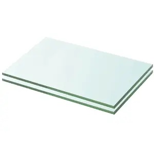 vidaXL Panneaux d'étagère 2 pcs Verre Transparent 20 x 25 cm pas cher