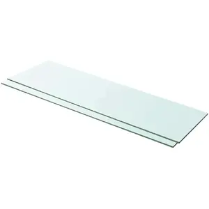 Comparateur de prix : vidaXL Panneaux d'étagère 2 pcs Verre Transparent 100 x 30 cm