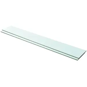 Comparateur de prix : vidaXL Panneaux d'étagère 2 pcs Verre Transparent 100 x 15 cm
