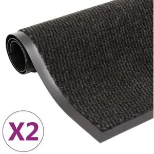 Comparateur de prix : vidaXL Paillassons rectangulaires 2 pcs 60 x 90 cm Noir