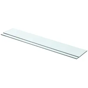 vidaXL Panneaux d'étagère 2 pcs Verre Transparent 80 x 12 cm pas cher