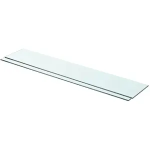 Comparateur de prix : vidaXL Panneaux d'étagère 2 pcs Verre Transparent 80 x 15 cm