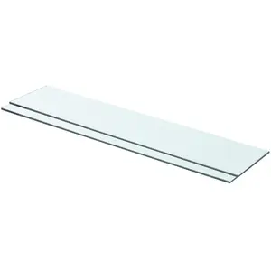 vidaXL Panneaux d'étagère 2 pcs Verre Transparent 70x15 cm pas cher
