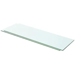 Comparateur de prix : vidaXL Panneaux d'étagère 2 pcs Verre Transparent 60 x 15 cm