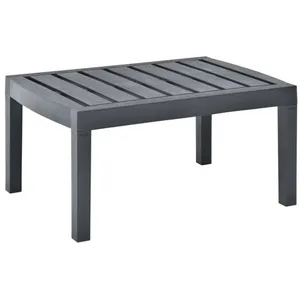 Comparateur de prix : vidaXL Table de jardin Anthracite 78x55x38 cm Plastique