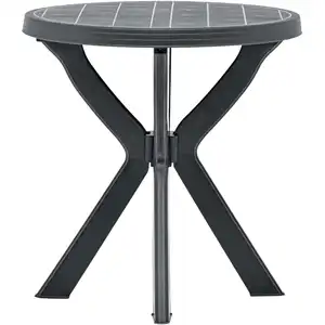 Comparateur de prix : vidaXL Table de bistro Anthracite Ø70 cm Plastique