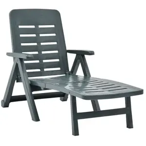 Comparateur de prix : vidaXL Chaise longue pliable Plastique Vert