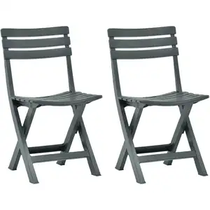 Comparateur de prix : vidaXL Chaises de jardin pliables 2 pcs Plastique Vert