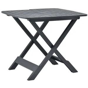 Comparateur de prix : vidaXL Table pliable de jardin Anthracite 79x72x70 cm Plastique
