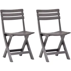 Comparateur de prix : vidaXL Chaises de jardin pliables 2 pcs Plastique Mocha