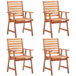 vidaXL Chaises de salle à manger d'extérieur 4 pcs Acacia massif pas cher