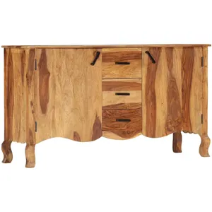 vidaXL Buffet 145x40x80 cm Bois solide pas cher
