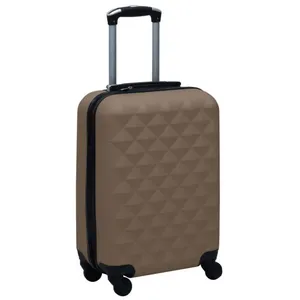 vidaXL Valise rigide Marron ABS pas cher