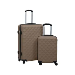 Comparateur de prix : vidaXL Ensemble de valises rigides 2 pcs Marron ABS