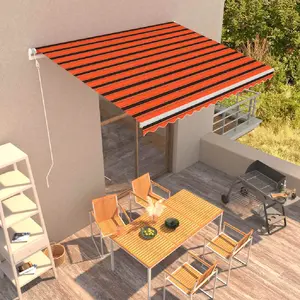 Comparateur de prix : vidaXL Auvent rétractable automatique 400x300 cm Orange et marron