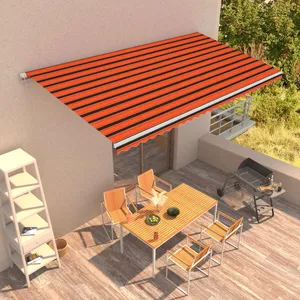 Comparateur de prix : vidaXL Auvent rétractable automatique 600x300 cm Orange et marron