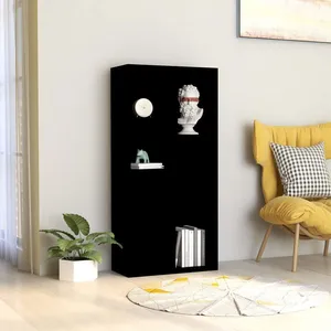 Comparateur de prix : Bibliothèque contemporaine VidaXL noire en aggloméré avec 7 étagères