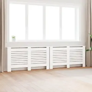 Comparateur de prix : vidaXL Cache-radiateurs 2 pcs Blanc 152x19x81,5 cm MDF
