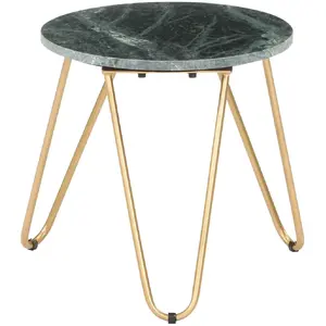 vidaXL Table basse Vert 40x40x40 cm Pierre véritable et texture marbre pas cher