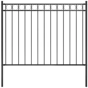 Comparateur de prix : vidaXL Clôture de jardin Acier 1,7x1,2 m Noir