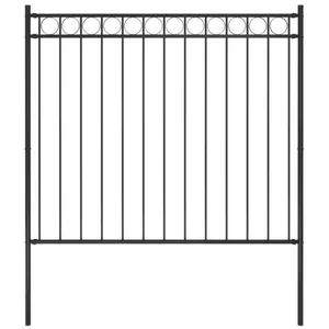 Comparateur de prix : vidaXL Clôture de jardin Acier 1,7x1,5 m Noir