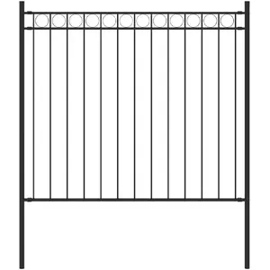 Comparateur de prix : vidaXL Clôture de jardin Acier 1,7x0,8 m Noir