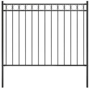 Comparateur de prix : vidaXL Clôture de jardin Acier 1,7x1 m Noir