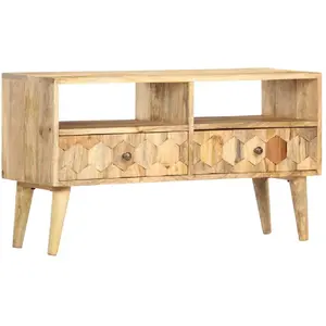 Comparateur de prix : vidaXL Meuble TV 90x30x50 cm Bois de manguier solide