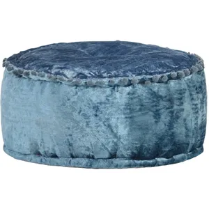 Comparateur de prix : vidaXL Pouf Rond Velours 40x20 cm Bleu 287566