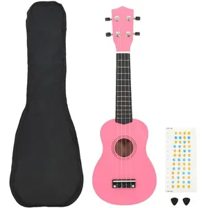 Comparateur de prix : vidaXL Jeu de ukulélé soprano avec sac pour enfants Rose 23"