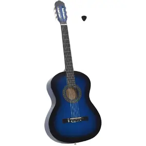 Comparateur de prix : vidaXL Guitare classique pour débutants Bleu 4/4 39" Tilleul