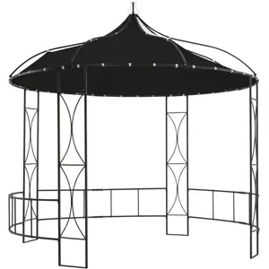 vidaXL Belvédère 300 x 290 cm Anthracite Rond