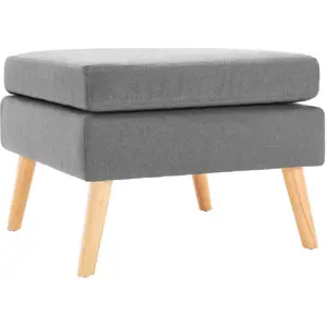 Comparateur de prix : vidaXL Repose-pied Gris clair Tissu