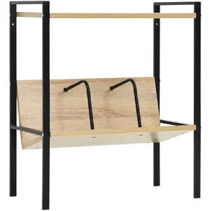 Comparateur de prix : vidaXL Bibliothèque 2 niveaux noir chêne 52x28x59 cm bois d'ingénierie