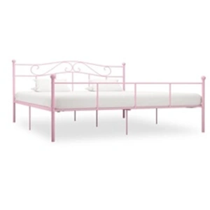 vidaXL Cadre de lit Rose Métal 180 x 200 cm pas cher