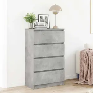 Comparateur de prix : vidaXL Buffet Gris béton 60x35x98,5 cm Bois d'ingénierie