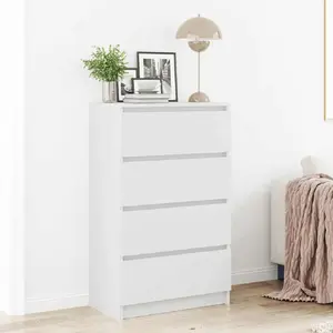 vidaXL Buffet Blanc 60x35x98,5 cm Bois d'ingénierie pas cher