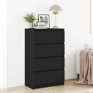 vidaXL Buffet Noir 60x35x98,5 cm Bois d'ingénierie pas cher